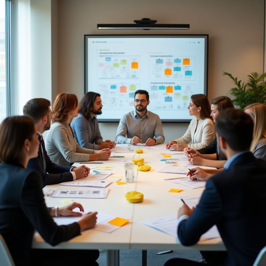 Nuestro equipo en una sesión de planificación estratégica
